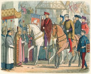 Charles en Henry verwelkomd door de geestelijkheid, 1420 1864 door James William Edmund Doyle