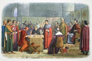 Edward I van Engeland erkend als leenheer van Schotland, 1290, 1864 door James William Edmund Doyle