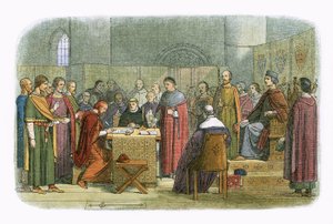 Edward erkend als leenheer van Schotland door James William Edmund Doyle
