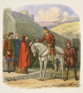 Edward vermoord in Corfe, 18 maart 978, uit Een kroniek van Engeland BC 55 tot AD 1485, pub. Londen, 1863 door James William Edmund Doyle