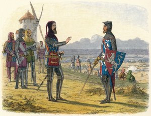 Edward weigert hulp aan zijn zoon bij Crecy, 1346 1864 door James William Edmund Doyle