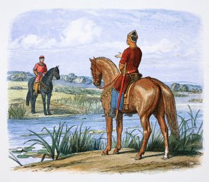Hendrik van Anjou en Stephen overleggen over de Theems, 1153 door James William Edmund Doyle