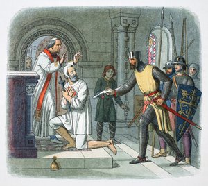 Hubert de Burgh uit het heiligdom gehaald in Boisars, Frankrijk, 1232 1864