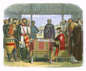 Koning Jan ondertekent de Grote Oorkonde door James William Edmund Doyle