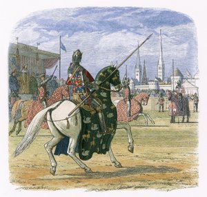 Koning Richard II stopt het duel tussen Hereford en Norfolk