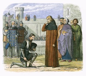 Ontmoeting van Richard II en Henry Bollinbroke waarbij Henry de troon eist door James William Edmund Doyle