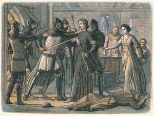 Mortimer gevangen genomen door de koning, 1325, 1864 door James William Edmund Doyle