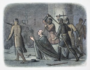Moord op Thomas Becket, Canterbury Cathedral, Kent, 1170, 1864