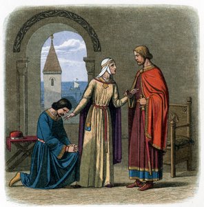 Op advies van zijn moeder, Eleonora van Aquitanië, koning Richard I door James William Edmund Doyle