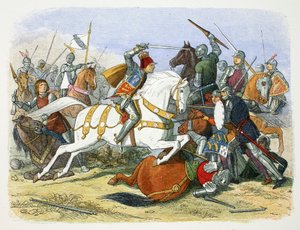 Richard III van Engeland bij de Slag om Bosworth Field, Leicestershire, 1485, 1864