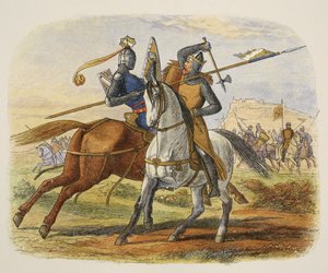 Sir Robert Bruce doodt Sir Henry Bohun, uit 