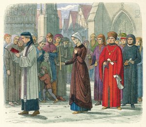 De Hertogin van Gloucester doet boete, 1441 1864 door James William Edmund Doyle