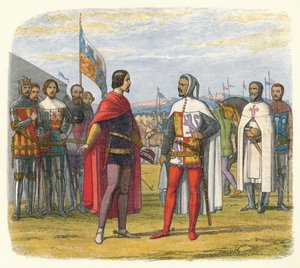 De prins dwingt een amnestie af van Pedro de Wrede, 1367 1864 door James William Edmund Doyle