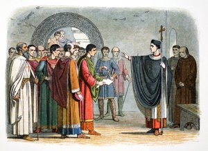 Thomas a Becket verbiedt de Graaf van Leicester om hem te veroordelen door James William Edmund Doyle