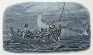 Wrak van het Witte Schip, Frankrijk, 1120, 1864 door James William Edmund Doyle