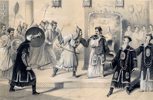 De keizer Weit-Soong en zijn hof, gevangen genomen door de Tartaren, 1847