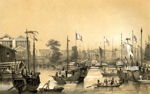 De Engelse fabrieken in Canton, 1847 door James William Giles