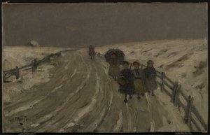 Terug van school, ca. 1901 door James Wilson Morrice