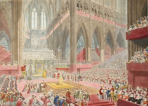 De kroning van Zijne Majesteit, George de Vierde: genomen op het moment van de erkenning, uitgegeven 1822 door James after Stephanoff