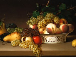 Fruit in een Chinese Mand, 1822 door James the Elder Peale