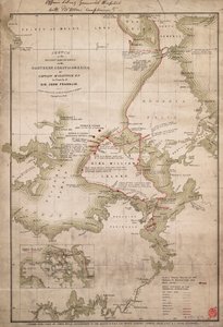 Schets van ontdekkingen aan de noordkust van Amerika door Kapitein McClintock RN op zoek naar Sir John Franklin, c.1859 (gekleurde gravure) door James the Younger Wyld