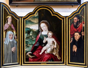 Maagd en kind met de heilige Catharina, Johannes de Doper en donoren