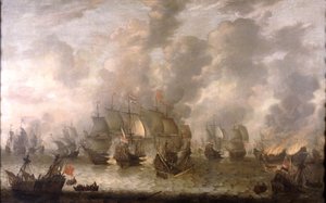 De Slag bij Scheveningen, 31 juli 1653, c.1654 door Jan Abrahamsz. Beerstraaten