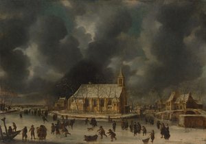 Schaatsen bij Sloten, nabij Amsterdam