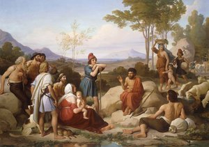 Aesopus Vertelt een Fabel door Jan Adam Janszoon Kruseman