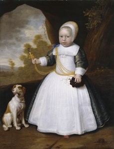 Portret van een jongen met een hond