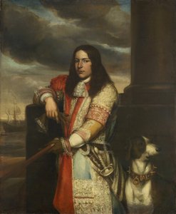 Dutch: Engel de Ruyter (1649-83). Vice-admiraal, zoon van Michiel Adriaensz de Ruyter Portrait of Engel de Ruyter door Jan Andrea Lievens