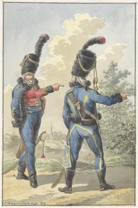 Twee staande militairen