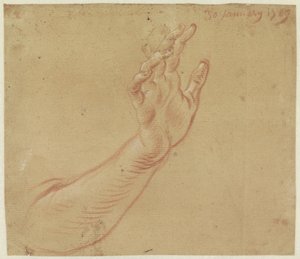 Studie van een rechterarm door Jan Anton Garemyn