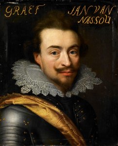 Portret van Jan de Jongere, Graaf van Nassau-Siegen (Graaf Jan VIII van Nassau-Siegen) door Jan Antonisz van Ravesteyn (workshop of)