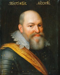 Portret van Justinus van Nassau, onwettige zoon van Prins Willem I en Eva Elinx door Jan Antonisz van Ravesteyn (workshop of)