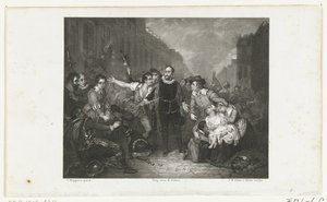 De zelfopoffering van burgemeester Pieter van der Werff, 1574 door Jan Baptist Tetar van Elven