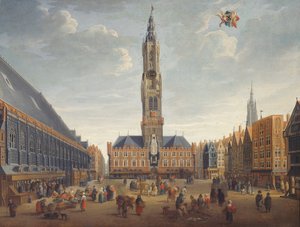 De Markt, Brugge, ca. 1691-1700 door Jan Baptist van Meunincxhove