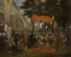 De Ontvangst van Karel II en zijn Broers door Jan Baptist van Meunincxhove