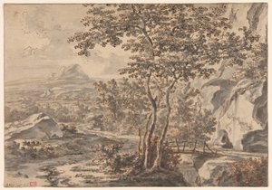 Italiaans Landschap met een Brug