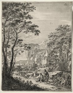 Ossenkar. Uitzicht tussen Ancona en Sinigaglia