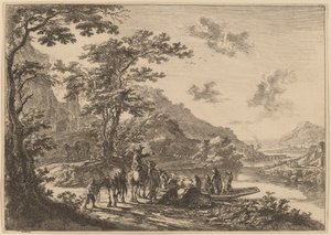 Uitzicht op de Tiber in de Campagna