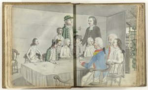 Europees kaartgezelschap op Ceylon door Jan Brandes