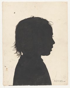 Silhouetportret Jan Brandes junior door Jan Brandes