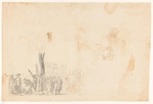 Straattafereel Batavia door Jan Brandes