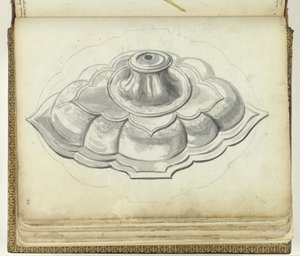 Voet van drinkvat van koning van Candi door Jan Brandes