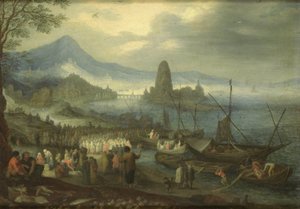 De preek op het Meer van Galilea door Jan Brueghel (I) (copy after)