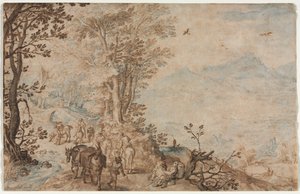 Landschap met reizigers, 1605