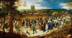 Le Cortège des Noces door Jan Brueghel the Elder