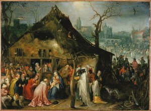 De Aanbidding der Wijzen, 1598-1599 door Jan Brueghel the Elder