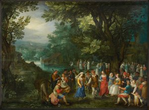 Bruiloftsdans door Jan Brueghel the Elder